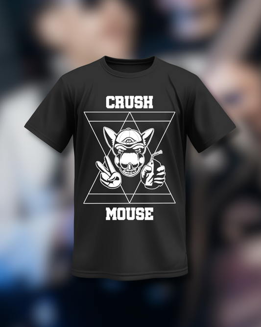 Crush Mouse Logo Black T-Shirt